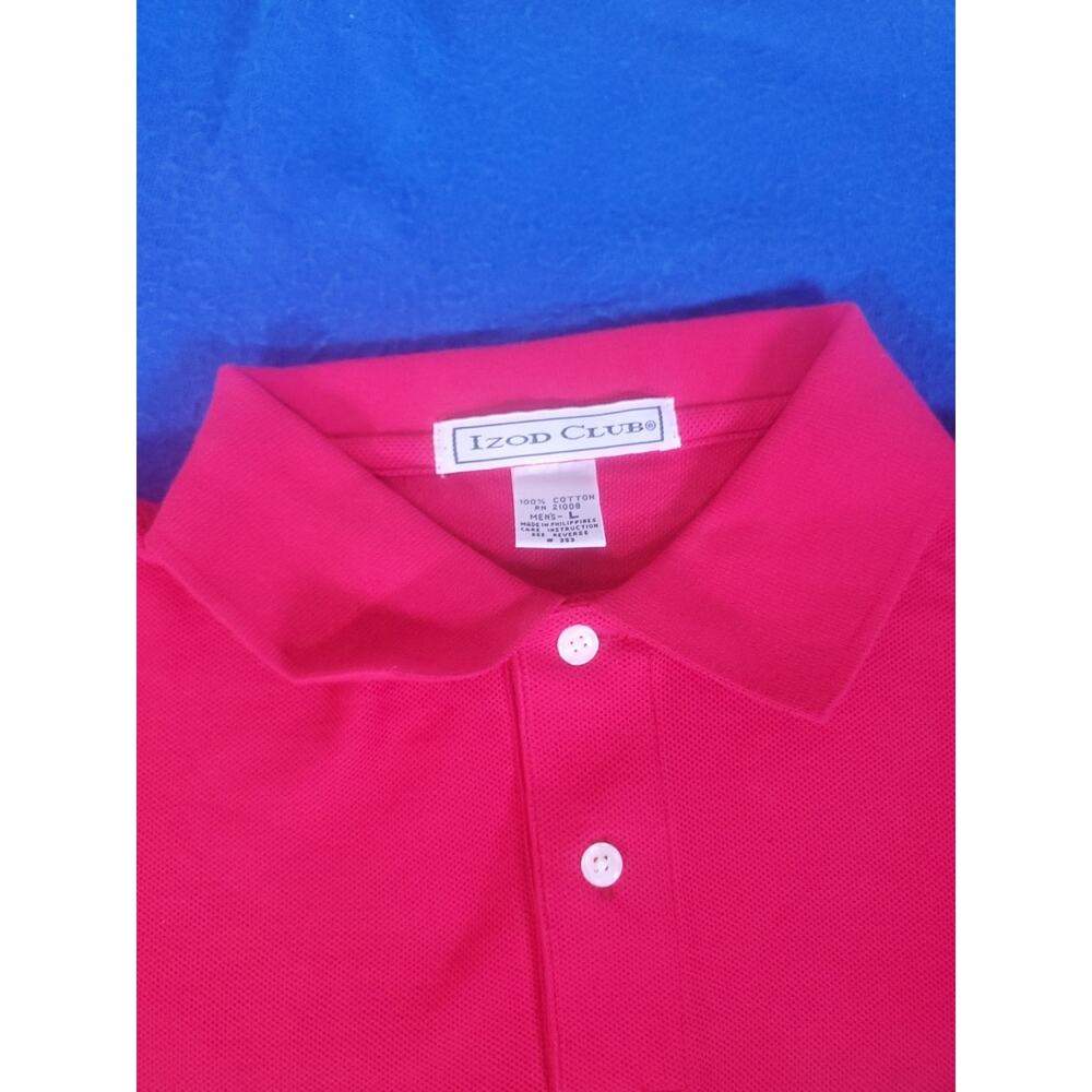 Vintage Izod Club Dewar's NWOT Red Polo Shirt Men's Size Large Nwot - Picture 2 of 15
